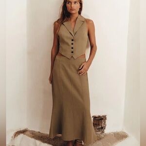 NWT Zara Open Back Vest and Skirt Set